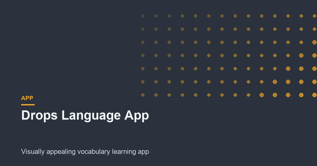 Drops Language App Review: Beautiful for Vocabulary
